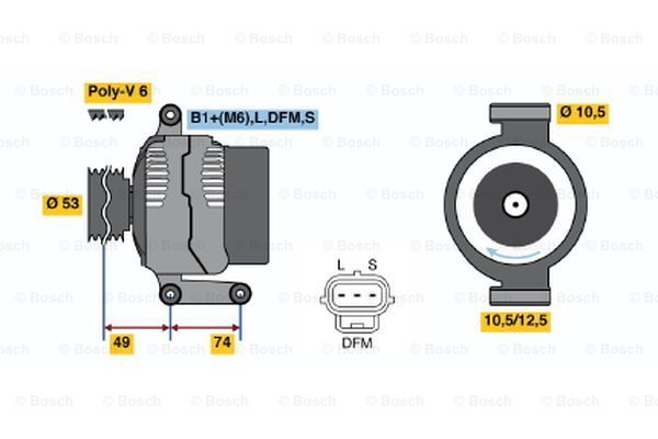 Alternátor BOSCH (0 986 042 790)