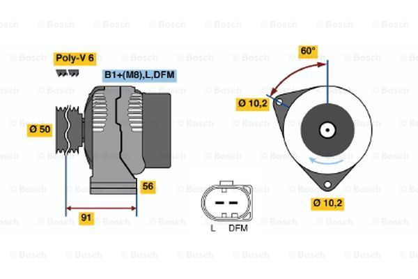 Alternátor BOSCH (0 986 047 550)