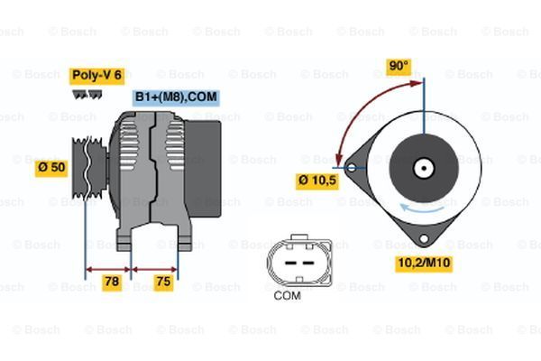 Alternátor BOSCH (0 986 047 400)