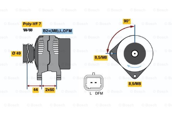 Alternátor BOSCH (0 986 047 390)