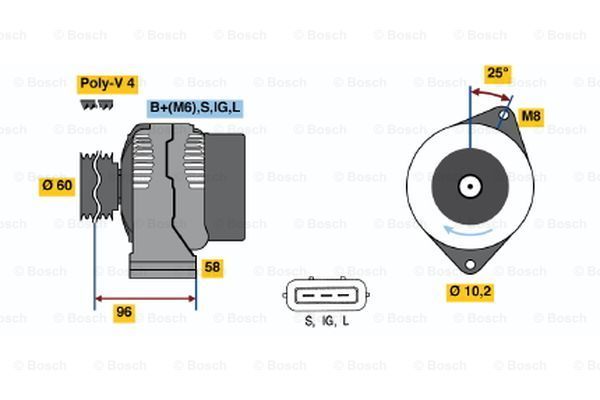 Alternátor BOSCH (0 986 040 461)