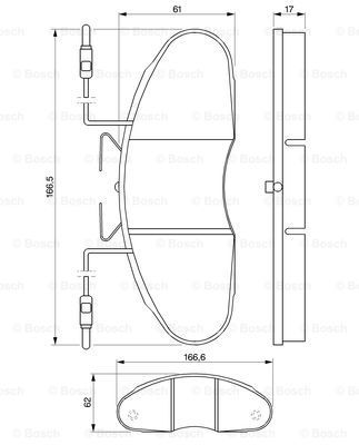 Sada brzdových platničiek kotúčovej brzdy BOSCH (0 986 424 080)