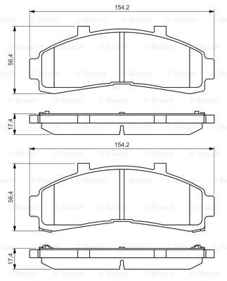 Sada brzdových platničiek kotúčovej brzdy BOSCH (0 986 424 656)