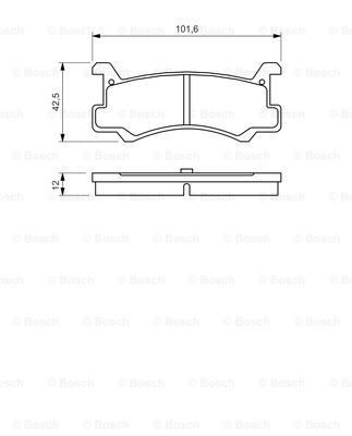Sada brzdových platničiek kotúčovej brzdy BOSCH (0 986 460 080)