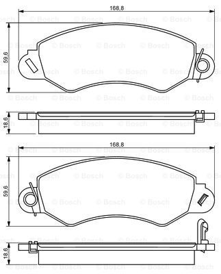 Sada brzdových platničiek kotúčovej brzdy BOSCH (0 986 494 300)