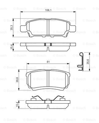 Sada brzdových platničiek kotúčovej brzdy BOSCH (0 986 494 502)