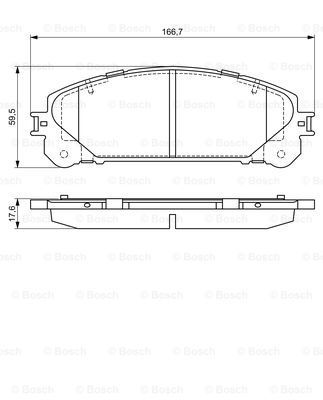 Sada brzdových platničiek kotúčovej brzdy BOSCH (0 986 494 686)