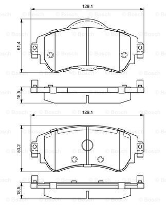 Sada brzdových platničiek kotúčovej brzdy BOSCH (0 986 494 690)