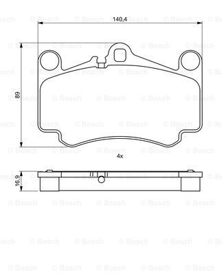 Sada brzdových platničiek kotúčovej brzdy BOSCH (0 986 494 710)