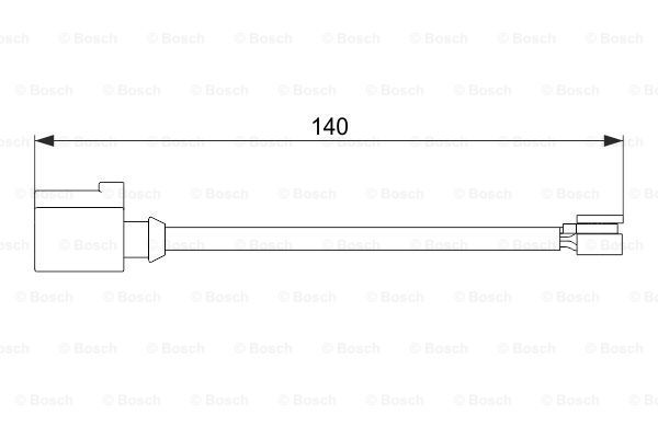 výstražný kontakt opotrebenia brzdového obloženia BOSCH (1 987 474 566)