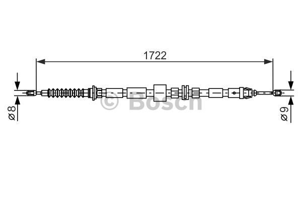 ťažné lanko parkovacej brzdy BOSCH (1 987 477 733)