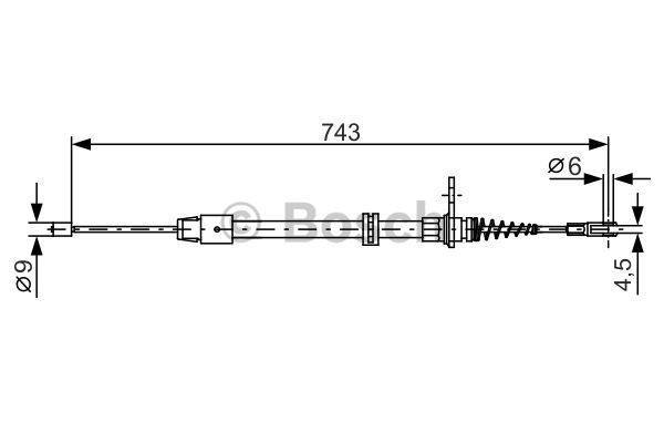 ťažné lanko parkovacej brzdy BOSCH (1 987 482 329)