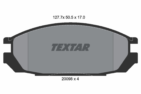 Sada brzdových platničiek kotúčovej brzdy TEXTAR (2009801)