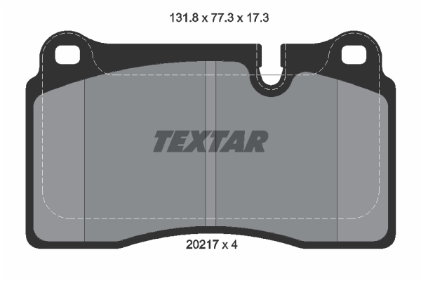 Sada brzdových platničiek kotúčovej brzdy TEXTAR (2021701)