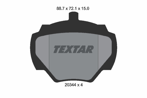 Sada brzdových platničiek kotúčovej brzdy TEXTAR (2034402)