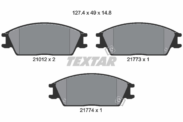 Sada brzdových platničiek kotúčovej brzdy TEXTAR (2101202)