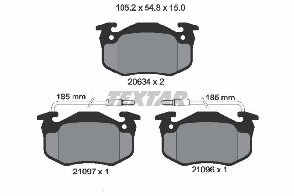 Sada brzdových platničiek kotúčovej brzdy TEXTAR (2109601)