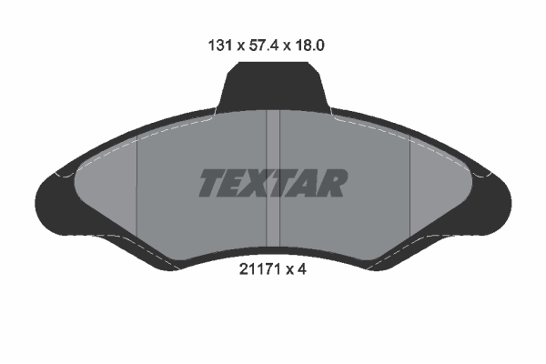 Sada brzdových platničiek kotúčovej brzdy TEXTAR (2117105)