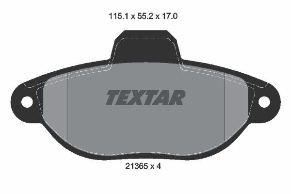 Sada brzdových platničiek kotúčovej brzdy TEXTAR (2136502)