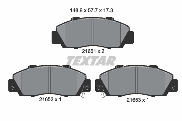 Sada brzdových platničiek kotúčovej brzdy TEXTAR (2165101)