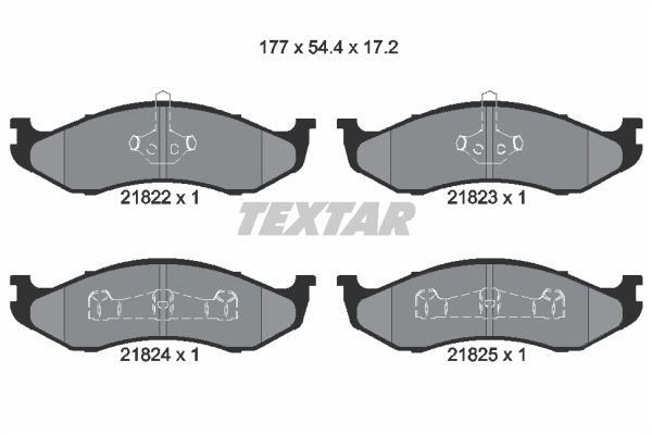 Sada brzdových platničiek kotúčovej brzdy TEXTAR (2182202)
