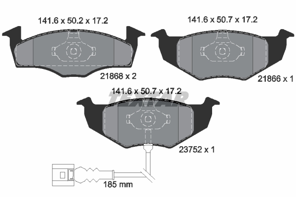 Sada brzdových platničiek kotúčovej brzdy TEXTAR (2186801)