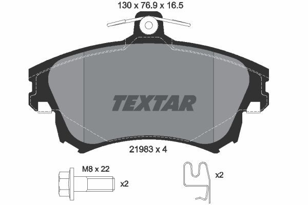 Sada brzdových platničiek kotúčovej brzdy TEXTAR (2198304)