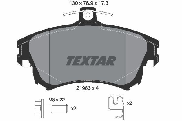 Sada brzdových platničiek kotúčovej brzdy TEXTAR (2198302)