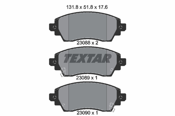 Sada brzdových platničiek kotúčovej brzdy TEXTAR (2308801)