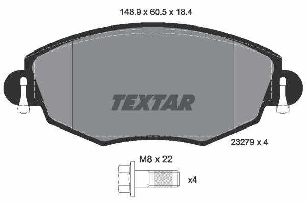 Sada brzdových platničiek kotúčovej brzdy TEXTAR (2327904)