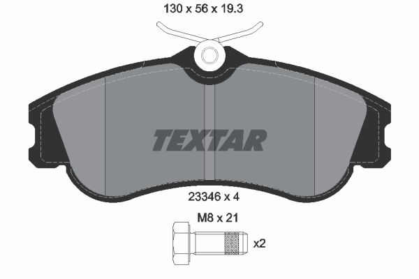 Sada brzdových platničiek kotúčovej brzdy TEXTAR (2334602)