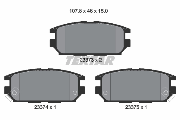 Sada brzdových platničiek kotúčovej brzdy TEXTAR (2337301)