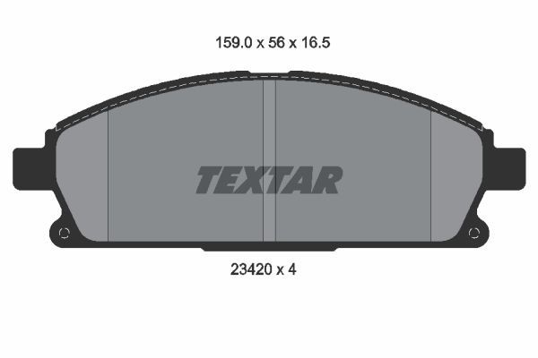 Sada brzdových platničiek kotúčovej brzdy TEXTAR (2342004)