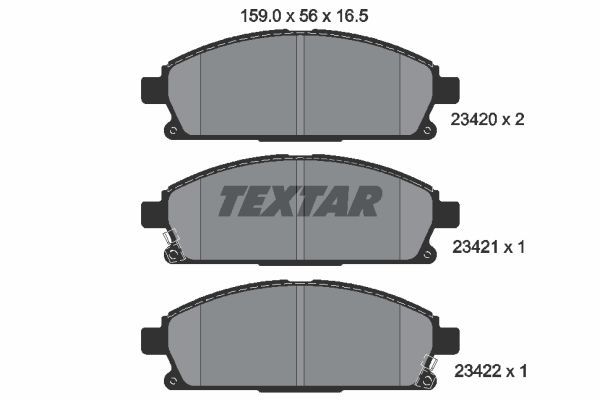 Sada brzdových platničiek kotúčovej brzdy TEXTAR (2342001)