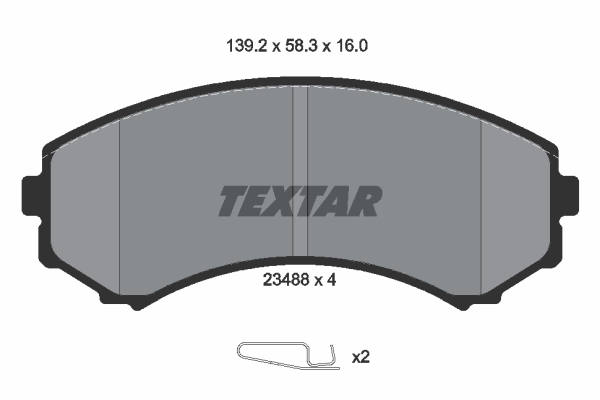 Sada brzdových platničiek kotúčovej brzdy TEXTAR (2348801)