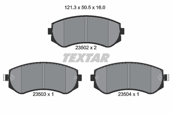 Sada brzdových platničiek kotúčovej brzdy TEXTAR (2350201)
