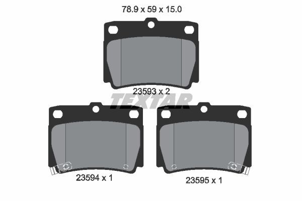 Sada brzdových platničiek kotúčovej brzdy TEXTAR (2359301)