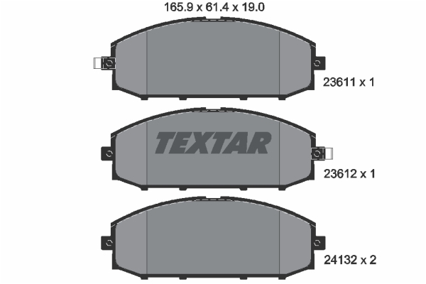 Sada brzdových platničiek kotúčovej brzdy TEXTAR (2361101)