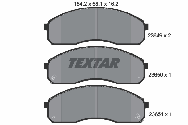 Sada brzdových platničiek kotúčovej brzdy TEXTAR (2364901)