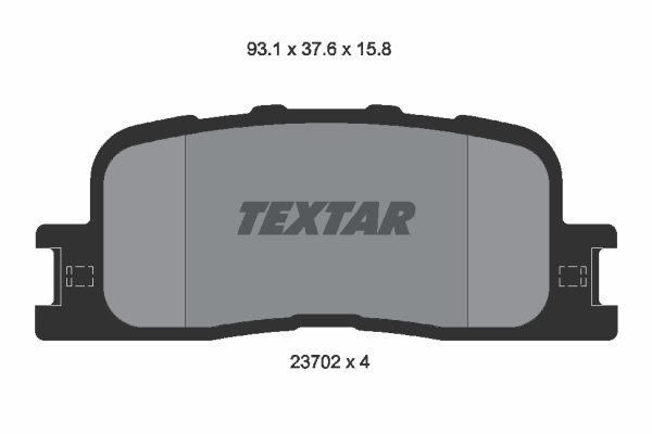 Sada brzdových platničiek kotúčovej brzdy TEXTAR (2370201)