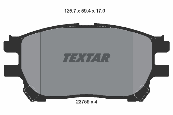 Sada brzdových platničiek kotúčovej brzdy TEXTAR (2375901)