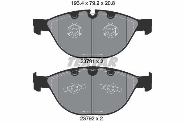 Sada brzdových platničiek kotúčovej brzdy TEXTAR (2379101)
