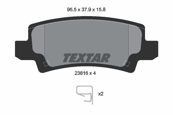 Sada brzdových platničiek kotúčovej brzdy TEXTAR (2381601)