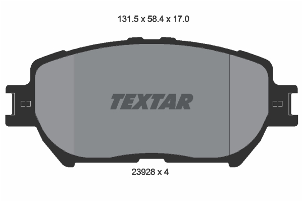 Sada brzdových platničiek kotúčovej brzdy TEXTAR (2392801)