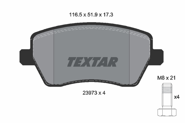 Sada brzdových platničiek kotúčovej brzdy TEXTAR (2397301)