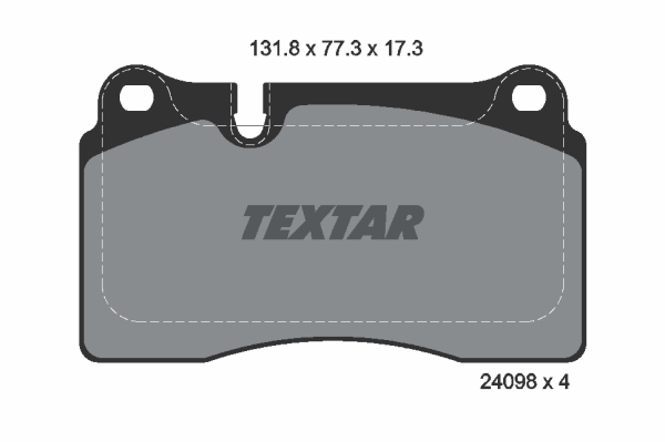 Sada brzdových platničiek kotúčovej brzdy TEXTAR (2409801)
