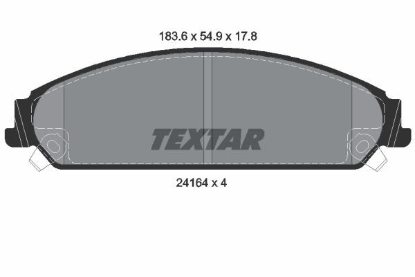 Sada brzdových platničiek kotúčovej brzdy TEXTAR (2416401)