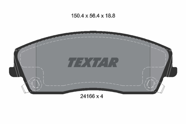 Sada brzdových platničiek kotúčovej brzdy TEXTAR (2416601)