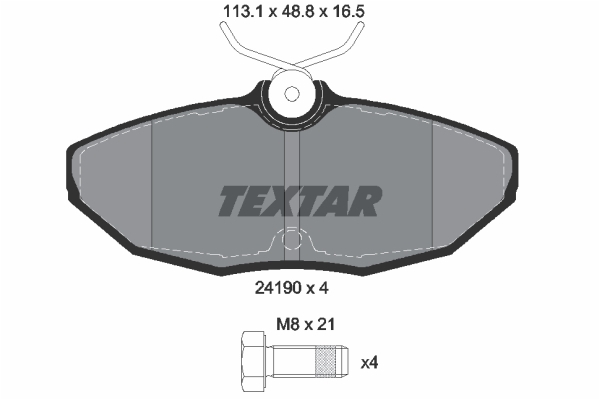 Sada brzdových platničiek kotúčovej brzdy TEXTAR (2419001)