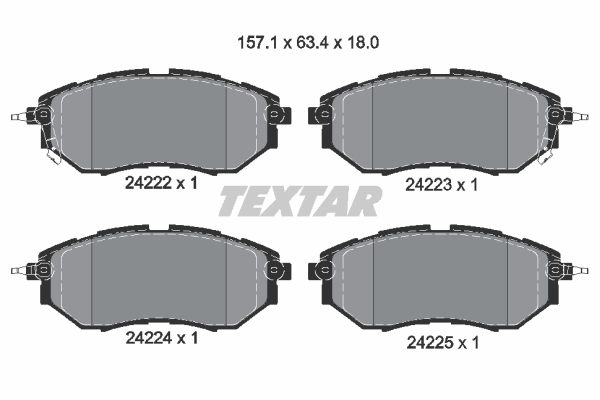 Sada brzdových platničiek kotúčovej brzdy TEXTAR (2422201)